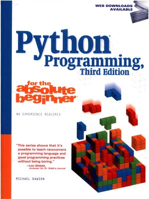 cover image of Python Programming for the absolute beginner
